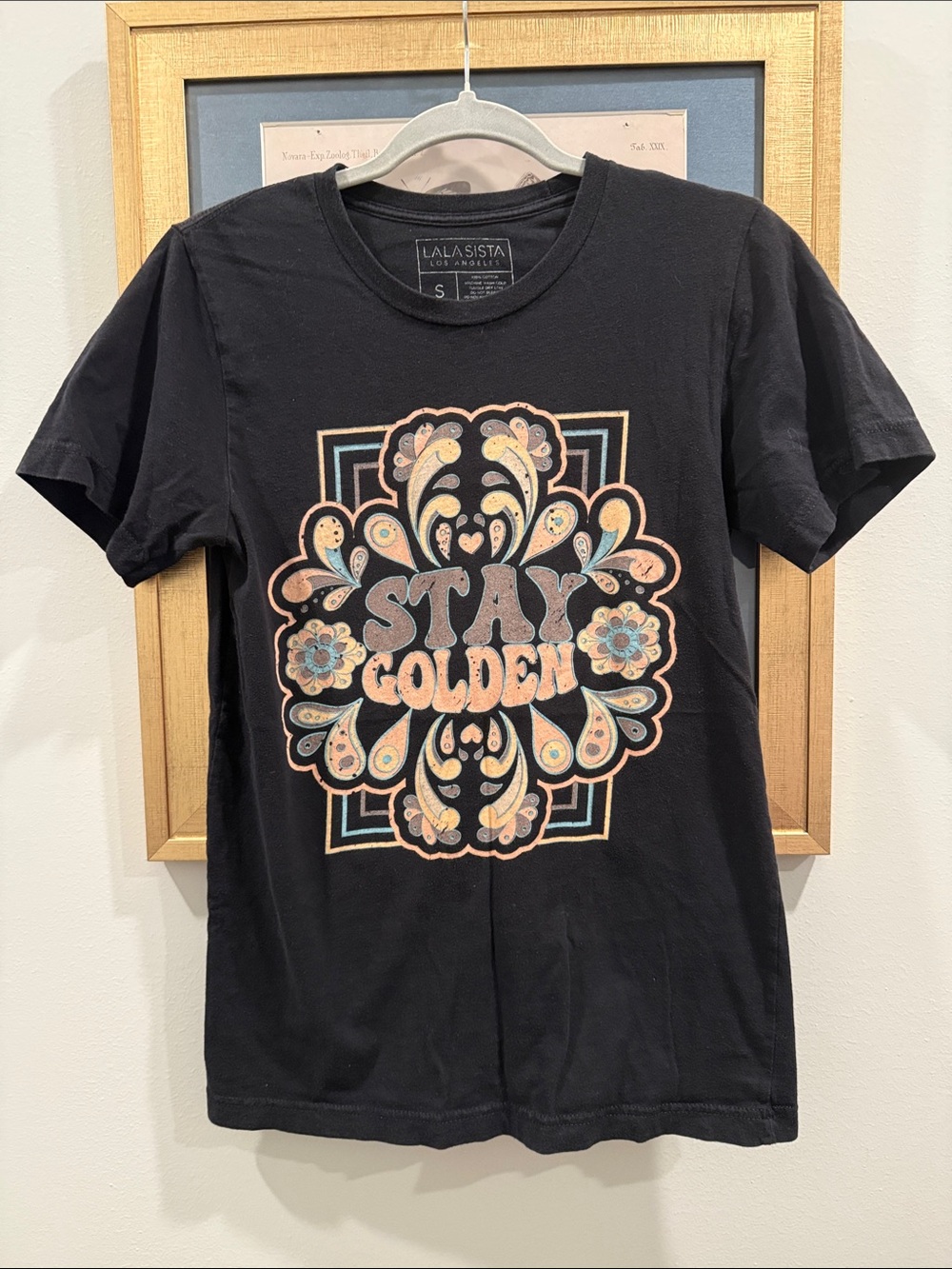 Black 'Stay Golden' Graphic Tee